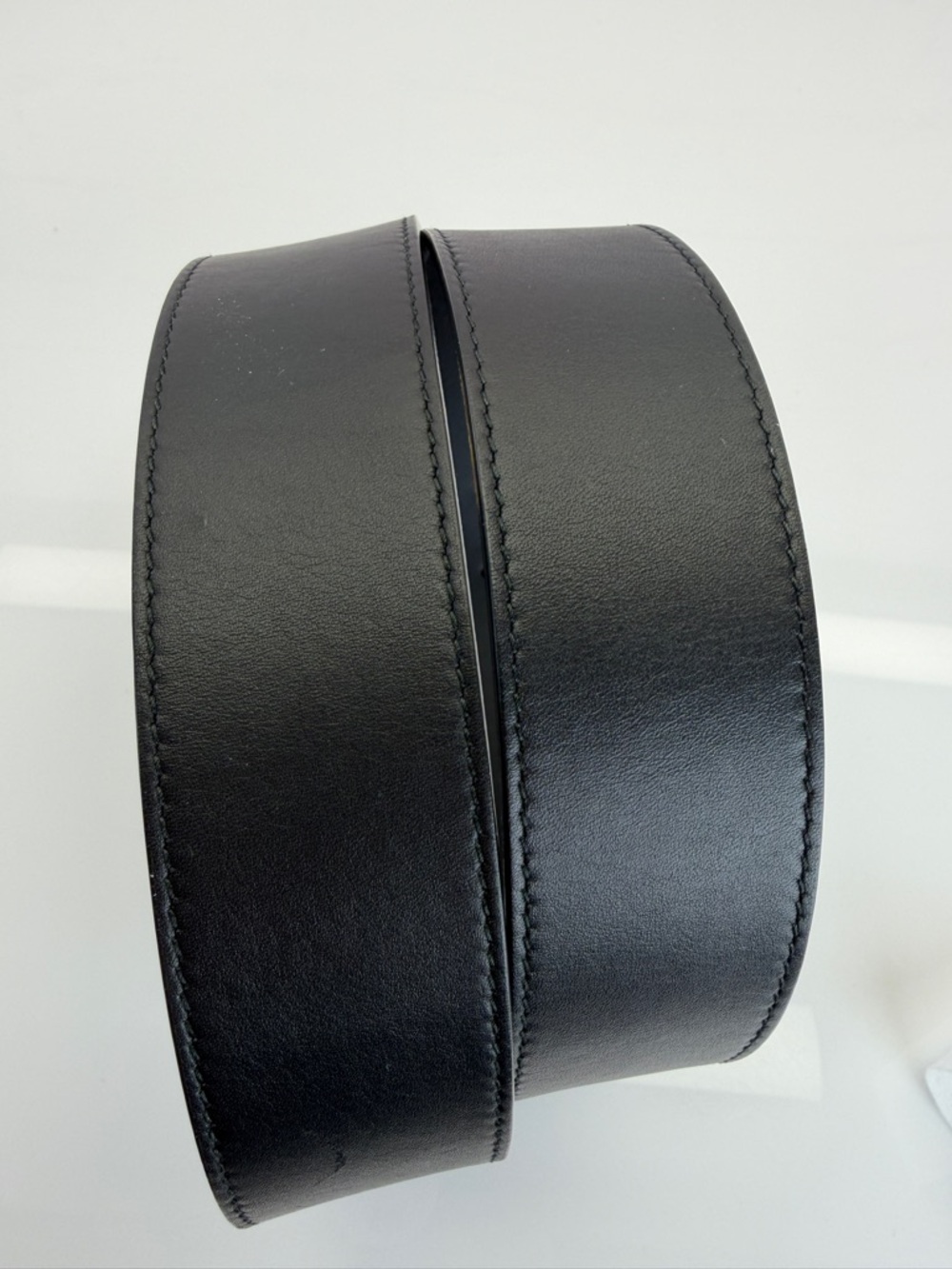 Gucci 2015 Re Edition Wide Leather Belt Gg Double Marmont Black 400593 100/40 - Picture 7 of 11